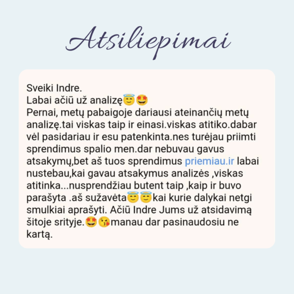 ateities prognoze atsiliepimas