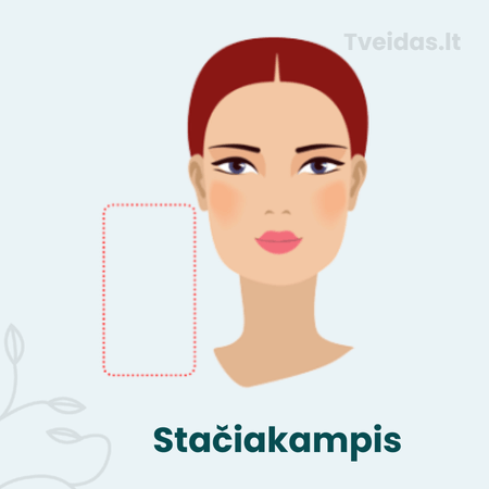 veido forma stačiakampis